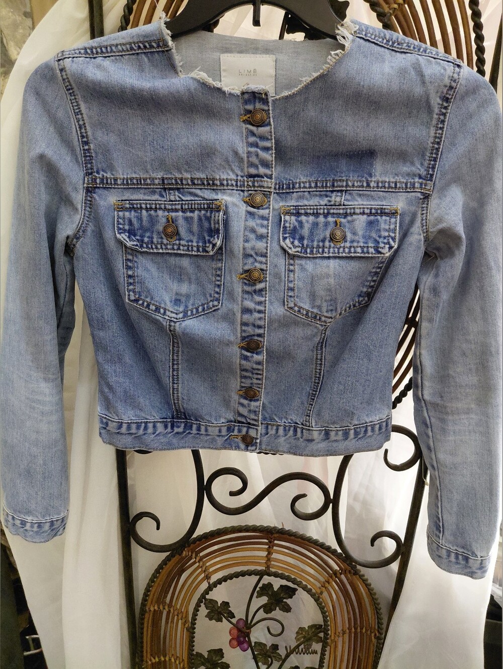 LIME' Collection Light Wash Denim Jean Jacket - Women's